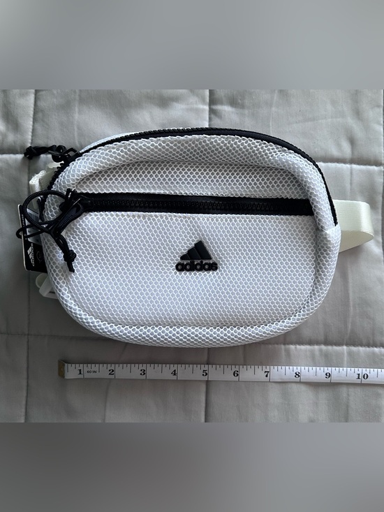 adidas Handbags - adidas White Mesh Waist Pack with Black Logo